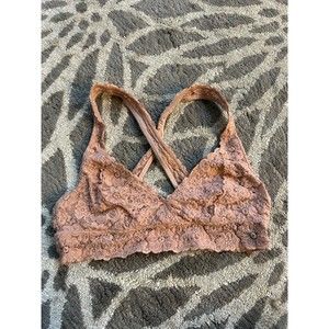 Pink Lace Strappy Criss Cross Aerie Bralette